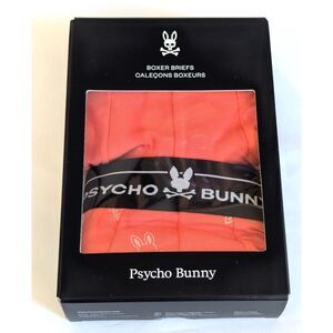 NIB Psycho Bunny Boxer Briefs 2 Pair Orange Size S